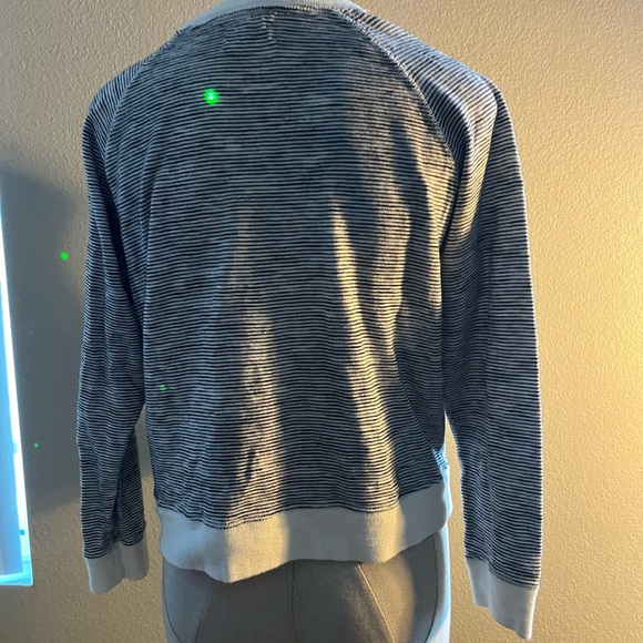 Billy Reid Black and White Striped Crew Neck Sweater 100 percent cotton ! - Picture 5 of 5